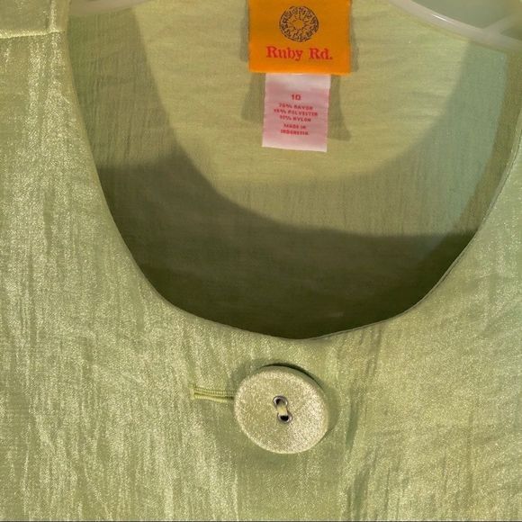 Spring Green Cropped Jacket Med. 8/10 Ruby Rd. - Picture 3 of 6